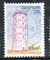DANEMARK DANMARK DENMARK DANIMARCA 1980 LANDSCAPES NORTHEN JUTLAND FISHING BOATS VORUPOR BEACH 280o USED USATO OBLITERE - Used Stamps