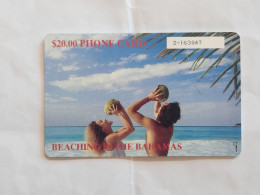 BAHAMAS-(BS-BAT-0007Da)-Beaching-(10)-($ 20.00)-(2-163047)-used Card+1card Prepiad Free - Bahamas