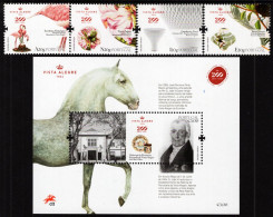 Portugal - 2024 - Bicentenary Of Vista Alegre, Portuguese Porcelain Manufacture - Mint Stamp Set + Souvenir Sheet - Neufs