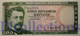 ICELAND 500 KRONOR 1961 PICK 45a UNC - Islande