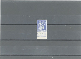BANDE PUB- N°365 TYPE II -PAIX 65c BLEU N**-PUB -POSTE AERIENNE -MAURY 247 - Unused Stamps