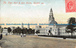 R096752 The Town Hall And Law Courts. Cardiff. 1909 - Mundo