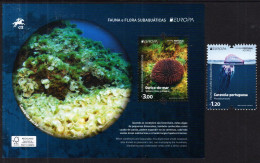 Portugal - Azores - 2024 - Europa CEPT - Underwater Fauna And Flora - Mint Stamp + Souvenir Sheet - Azores