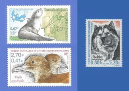 TAAF 264 + 265 + 279 NEUFS ** FAUNE ANTARCTIQUE - Unused Stamps