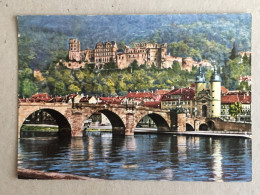 Germany Deutschland - Heidelberg Alte Brucke Und Schloss Bridge Pont Castle Chateau - Otros & Sin Clasificación