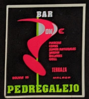 AUTOCOLLANT BAR ONE PEDREGALEJO - BOLIVIA 95 MALAGA - ESPAGNE ESPANA SPAIN - Stickers