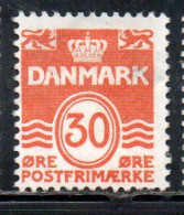 DANEMARK DANMARK DENMARK DANIMARCA 1981 WAVY LINES AND NUMERAL OF VALUE 30o USED USATO OBLITERE' - Usati
