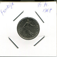 1/2 FRANC 1968 FRANKREICH FRANCE Französisch Münze #AN910.D.A - 1/2 Franc