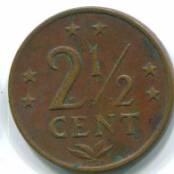 2 1/2 CENT 1971 NETHERLANDS ANTILLES Bronze Colonial Coin #S10499.U.A - Antilles Néerlandaises