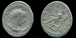 GORDIAN III AR ANTONINIANUS ANTIOCH Mint AD 243 FORTVNA REDVX #ANC13167.35.F.A - La Crisi Militare (235 / 284)