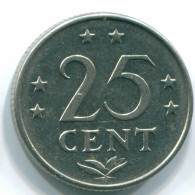 25 CENTS 1971 ANTILLES NÉERLANDAISES Nickel Colonial Pièce #S11551.F.A - Antillas Neerlandesas