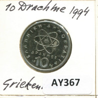 10 DRACHMES 1994 GREECE Coin #AY367.U.A - Griekenland