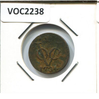 1734 HOLLAND VOC DUIT NIEDERLANDE OSTINDIEN NY COLONIAL PENNY #VOC2238.7.D.A - Indes Neerlandesas