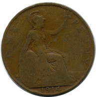 PENNY 1914 UK GRANDE-BRETAGNE GREAT BRITAIN Pièce #BB008.F.A - D. 1 Penny