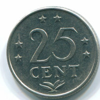 25 CENTS 1971 ANTILLAS NEERLANDESAS Nickel Colonial Moneda #S11590.E.A - Niederländische Antillen