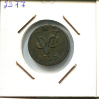 1735 HOLLAND VOC DUIT NIEDERLANDE OSTINDIEN NY COLONIAL PENNY #VOC2377.7.D.A - Niederländisch-Indien