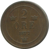 2 ORE 1877 SUECIA SWEDEN Moneda #AC950.2.E.A - Suède