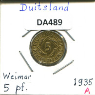 5 REICHSPFENNIG 1935 A ALLEMAGNE Pièce GERMANY #DA489.2.F.A - 5 Reichspfennig