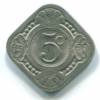 5 CENTS 1965 NETHERLANDS ANTILLES Nickel Colonial Coin #S12451.U.A - Nederlandse Antillen