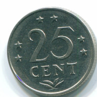 25 CENTS 1971 NIEDERLÄNDISCHE ANTILLEN Nickel Koloniale Münze #S11487.D.A - Niederländische Antillen