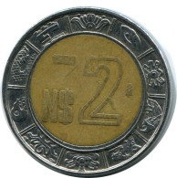2 PESOS 1993 MEXICO Moneda BIMETALLIC #AH510.5.E.A - Mexique