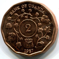 2 SHILLINGS 1987 UGANDA UNC Münze #W11246.D.A - Uganda