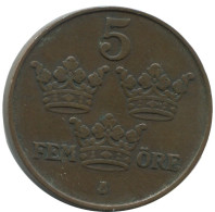 5 ORE 1913 SCHWEDEN SWEDEN Münze #AC458.2.D.A - Suède