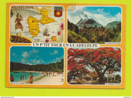 Un P'tit Tour En GUADELOUPE En 4 Vues De 1985 Ste Anne Capesterre Flamboyant La Soufrière Baignade Images Caraïbes N°069 - Other & Unclassified