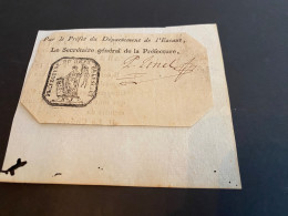 P. Tinel Signature Ca. 1800 Préfet Du Département De L'Escaut Avec Cachet - Politico E Militare