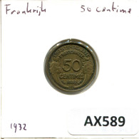 50 CENTIMES 1932 FRANCE Pièce #AX589.F.A - 50 Centimes