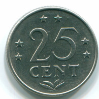 25 CENTS 1971 NIEDERLÄNDISCHE ANTILLEN Nickel Koloniale Münze #S11541.D.A - Nederlandse Antillen