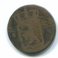 1/4 STUIVER 1826 SUMATRA INDES ORIENTALES NÉERLANDAISES Copper Colonial Pièce #S11667.F.A - Niederländisch-Indien