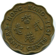 20 CENTS 1977 HONG KONG Moneda #AY615.E.A - Hong Kong
