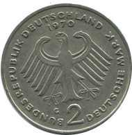 2 DM 1970 C K.ADENAUER BRD ALEMANIA Moneda GERMANY #AG281.3.E.A - 2 Marchi