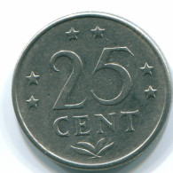 25 CENTS 1970 NIEDERLÄNDISCHE ANTILLEN Nickel Koloniale Münze #S11427.D.A - Niederländische Antillen