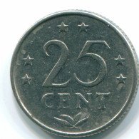 25 CENTS 1971 NETHERLANDS ANTILLES Nickel Colonial Coin #S11503.U.A - Niederländische Antillen