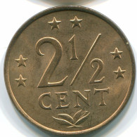 2 1/2 CENT 1975 ANTILLES NÉERLANDAISES Bronze Colonial Pièce #S10522.F.A - Antilles Néerlandaises