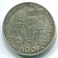 100 FRANCS 1994 FRANCE Pièce Liberation Of Paris ARGENT AUNC #FR1044.35.F.A - 100 Francs