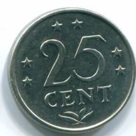 25 CENTS 1971 NETHERLANDS ANTILLES Nickel Colonial Coin #S11552.U.A - Netherlands Antilles