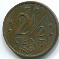 2 1/2 CENT 1971 NIEDERLÄNDISCHE ANTILLEN Bronze Koloniale Münze #S10492.D.A - Antilles Néerlandaises