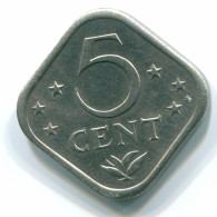5 CENTS 1977 NIEDERLÄNDISCHE ANTILLEN Nickel Koloniale Münze #S12275.D.A - Netherlands Antilles