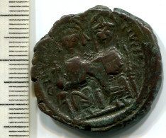 JUSTINII And SOPHIA AE Follis Thessalonica 527AD Large M NIKO #ANC12432.75.D.A - Bizantine
