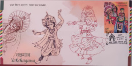 India 2024 YAKSHAGANA Rs.5 FIRST DAY COVER FDC As Per Scan - Lettres & Documents