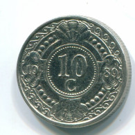 10 CENTS 1989 ANTILLAS NEERLANDESAS Nickel Colonial Moneda #S11315.E.A - Antillas Neerlandesas