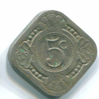 5 CENTS 1963 NIEDERLÄNDISCHE ANTILLEN Nickel Koloniale Münze #S12426.D.A - Antille Olandesi