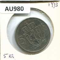 5 KRONE 1973 NORWEGEN NORWAY Münze #AU980.D.A - Norway