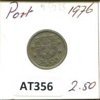 2$50 ESCUDOS 1976 PORTUGAL Coin #AT356.U.A - Portogallo