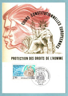 Carte Maximum 1993 - Cours Constitutionnelles Européennes - Protection Des Droits De L'homme - YT 2808- Paris - 1990-1999