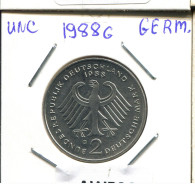 2 DM 1988 G L.ERHARD BRD DEUTSCHLAND Münze GERMANY #AW506.D.A - 2 Marchi