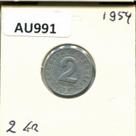 2 GROSCHEN 1954 AUSTRIA Coin #AU991.U.A - Oostenrijk